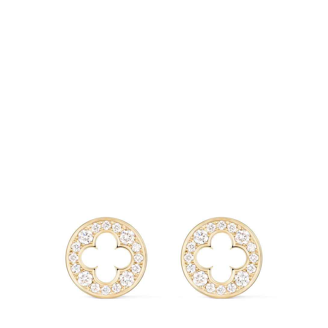 ピアス アンプラント フラワー (イエローゴールド×ダイヤモンド